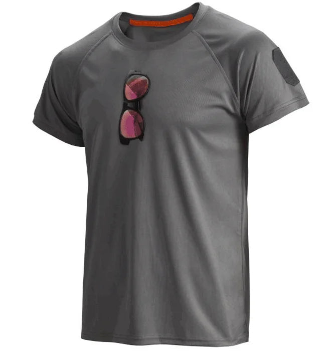 Men’s Quick-Dry Summer T-Shirt – O-Neck Lapel Pullover (M–4XL)